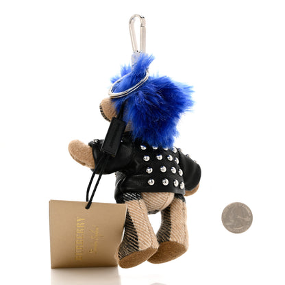 Burberry Cashmere Thomas Punk Teddy Bear Keychain Charm Camel 2 of 5