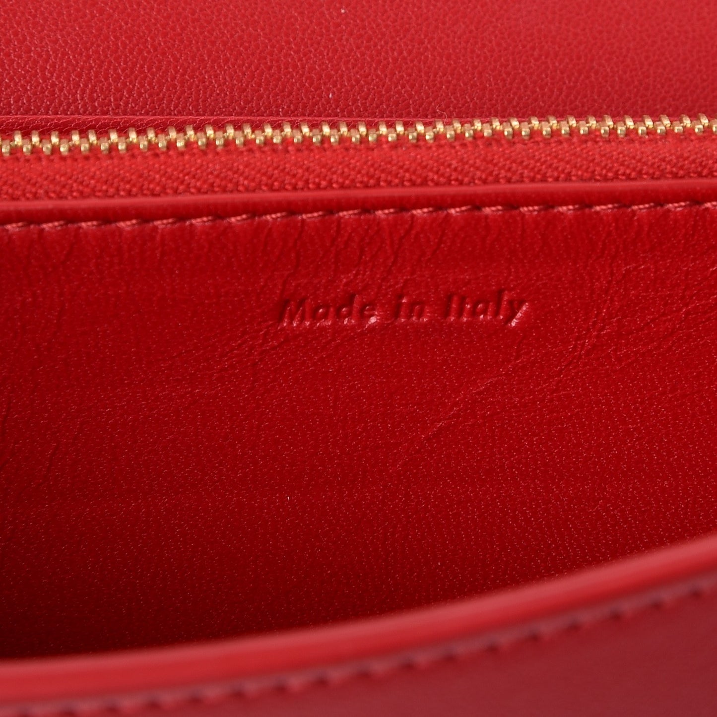 Smooth Calfskin Large Flap Wallet Red
