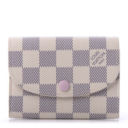 Louis Vuitton Damier Azur Rosalie Coin Purse Rose Ballerine 1 of 10