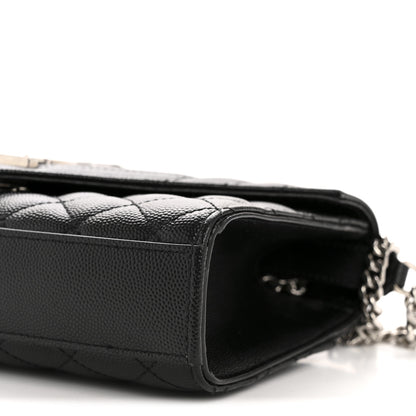 Saint Laurent Grain De Poudre Textured Mixed Matelasse Triquilt Small Monogram Satchel Black 10 of 14