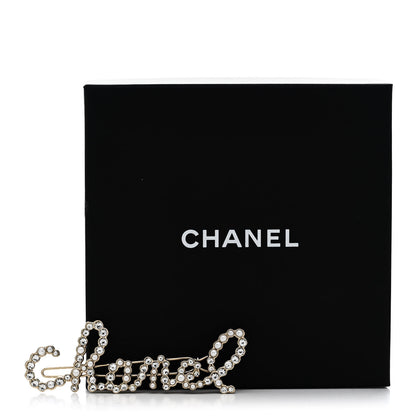 Chanel Metal Glass Swirling Pearls Hair Clip Gold 4 of 4