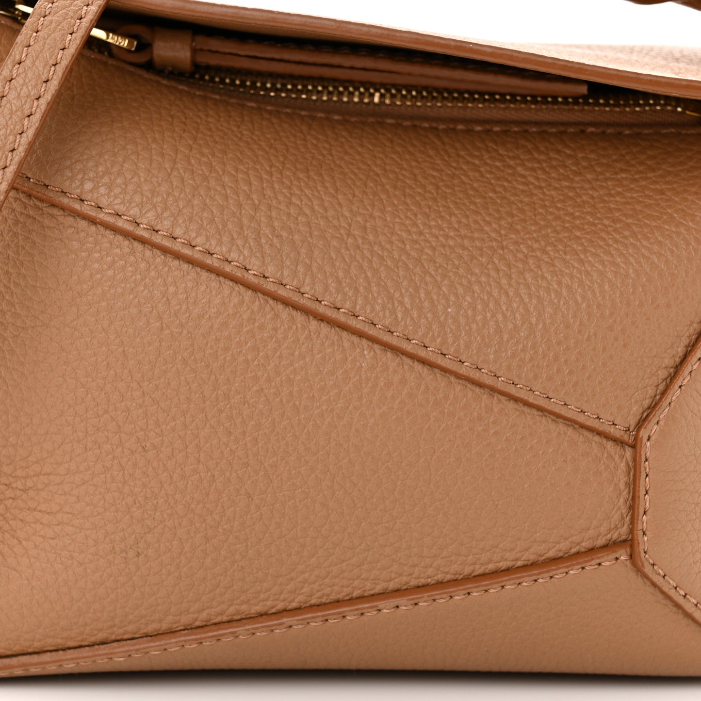 Calfskin Mini Puzzle Edge Bag Toffee