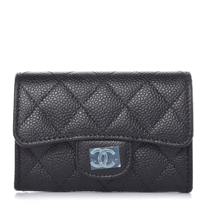 Chanel Caviar Quilted Flap Card Holder Black 1 of 9