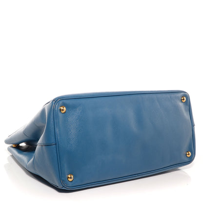 Prada Saffiano Cuir Medium Double Bag Bluette 4 of 10