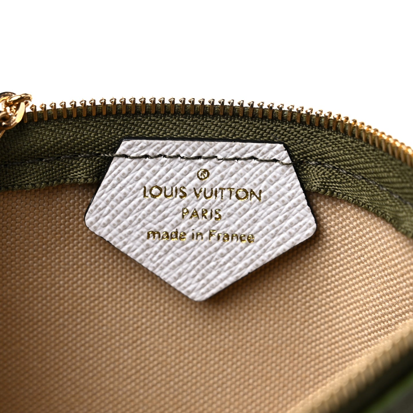 Monogram Giant Micro Pochette Accessories Kaki White