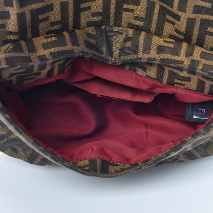 Fendi Zucca Cuoio Lucido Small Chef Shoulder Bag Tobacco Rosso Scuro 7 of 10