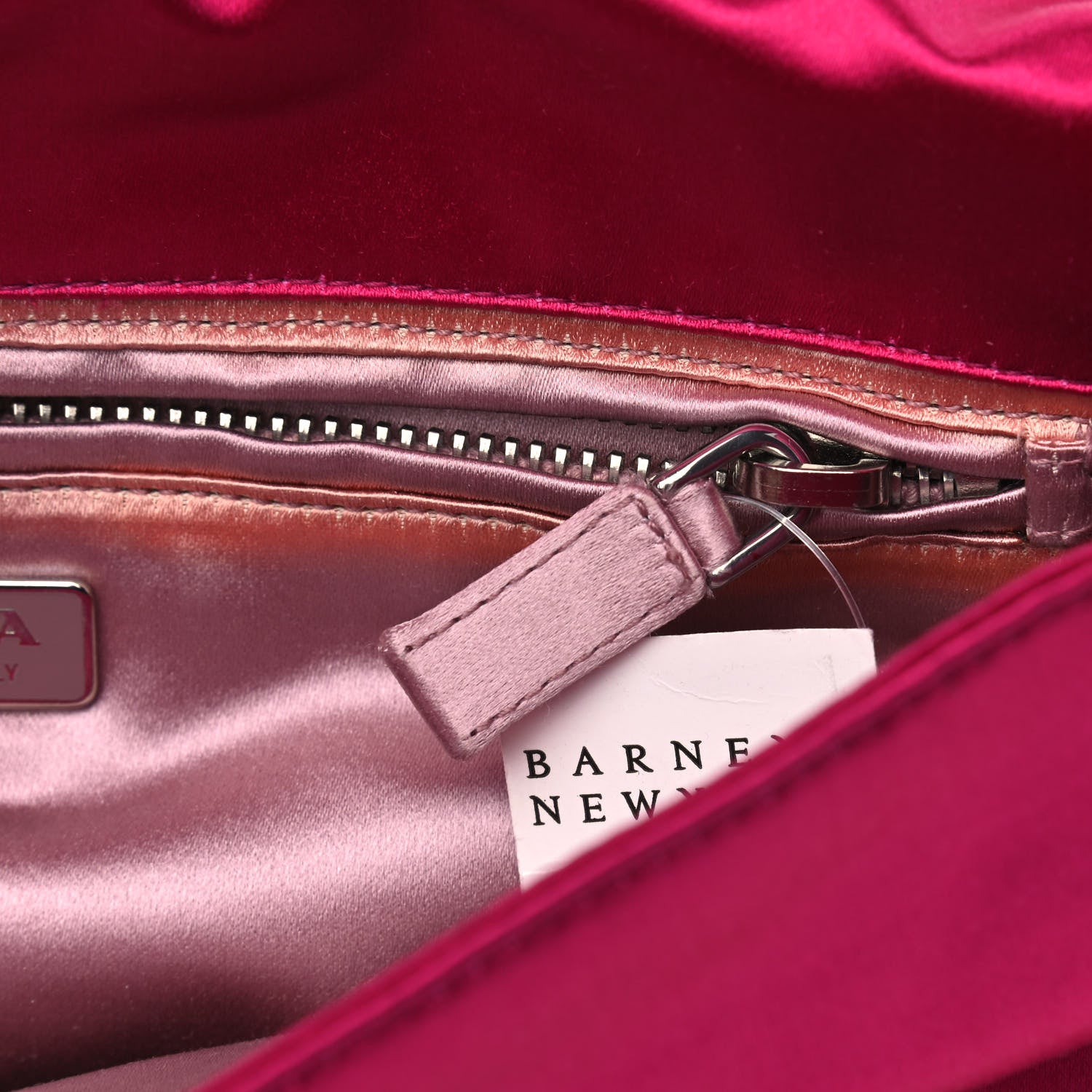 Prada Satin Rasso Bow Pochette Clutch Fuxia 6 of 10