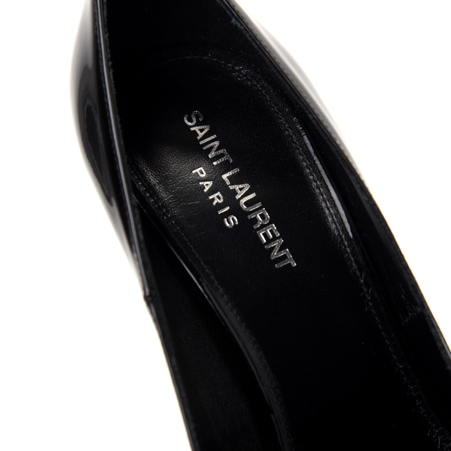 Saint Laurent Patent Opyum 110 Pumps 39 Black Silver 8 of 11