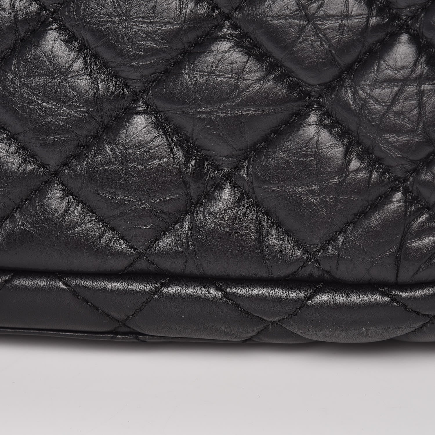 Chanel Aged Calfskin Quilted Medium Reissue Camera Case Black 10 of 13