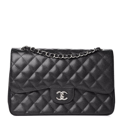 Chanel Caviar Quilted Jumbo Double Flap Black 1 of 13