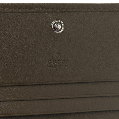 Gucci Sakai Be Green Calfskin Diagonal Stitched Blondie Card Case Wallet Craclet Brown 6 of 7