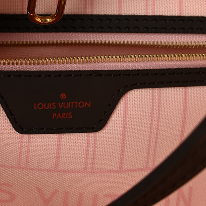 Louis Vuitton Damier Ebene Neo Neverfull MM Rose Ballerine 6 of 10