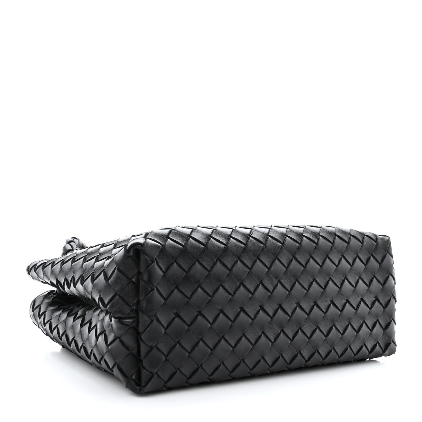 Nappa Intrecciato Medium Andiamo Shoulder Bag Black