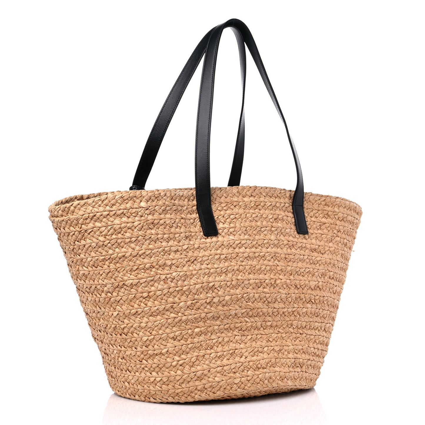 Raffia Calfskin Medium Panier Tote