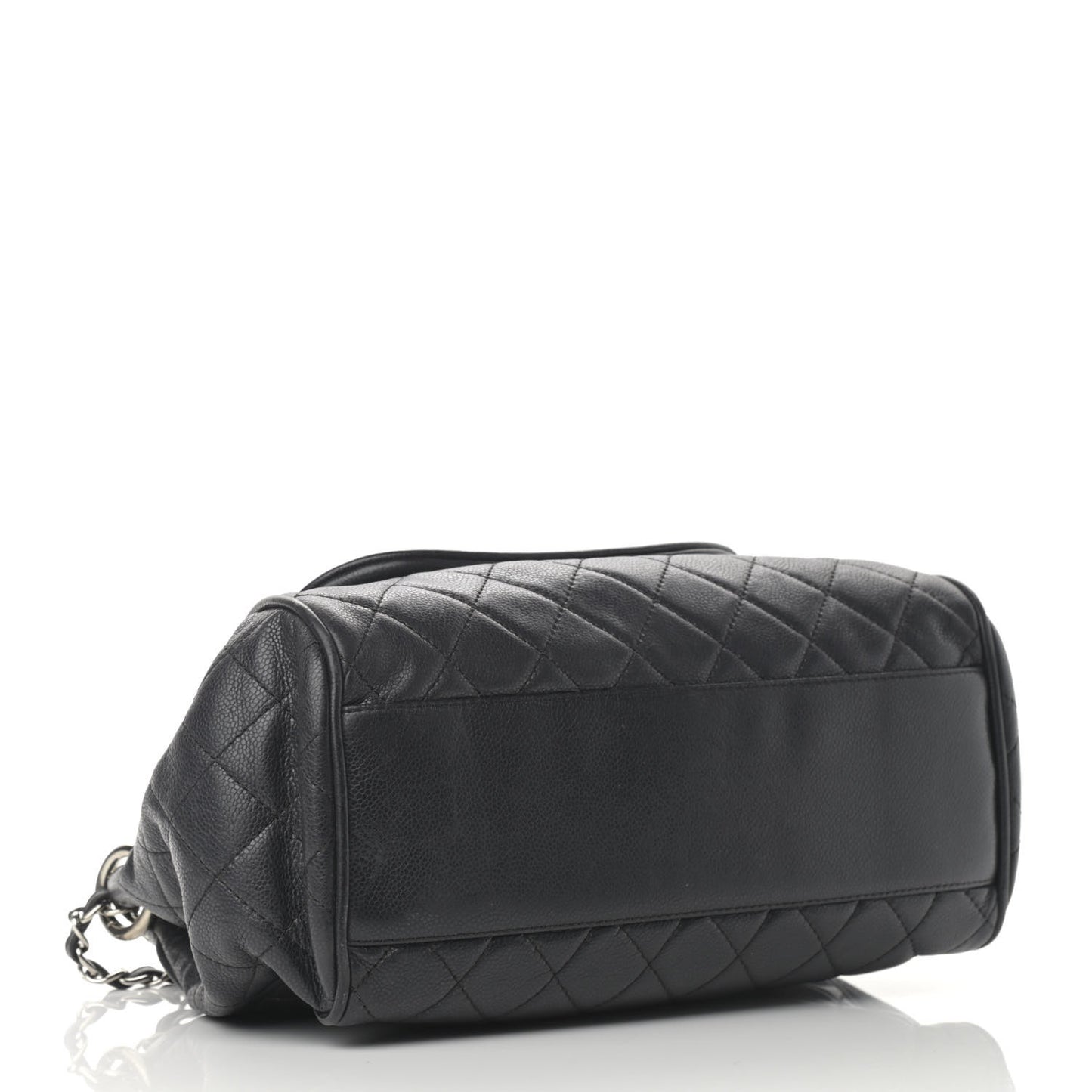 Caviar Quilted Timeless Accordion Flap Black