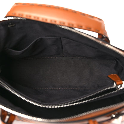 Fendi Vitello King Logo Embossed Medium By The Way Boston Bag Cuoio 5 of 9