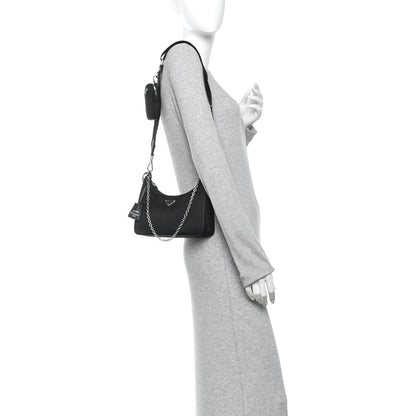 Prada Re-Nylon Saffiano Re-Edition 2005 Shoulder Bag Black 2 of 11