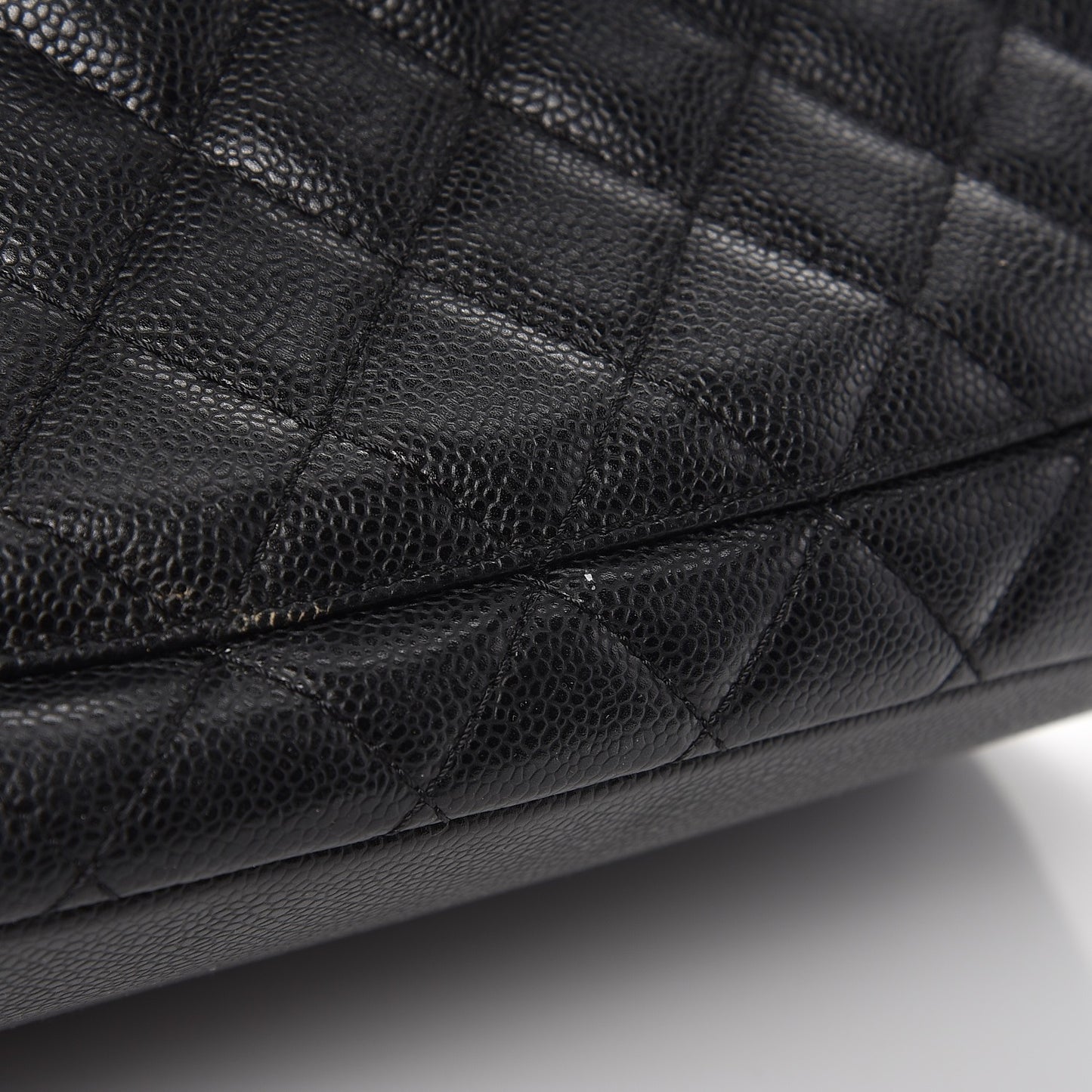 Caviar Quilted Grand Shopping Tote GST Black