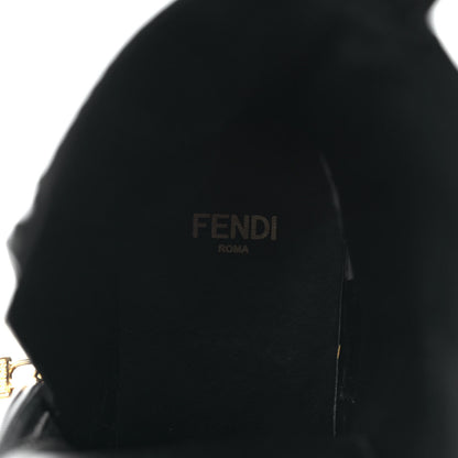 Fendi Vitello Abrasivato Fendigraphy 50mm Biker Boots 39.5 Black 8 of 12