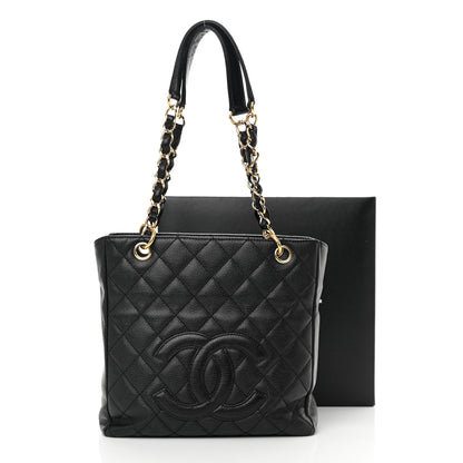 Chanel Caviar Quilted Petit Shopping Tote PST Black 15 of 15