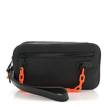 Louis Vuitton Taurillon Monogram Uniformes Solar Ray Soft Pochette Volga Black 1 of 7