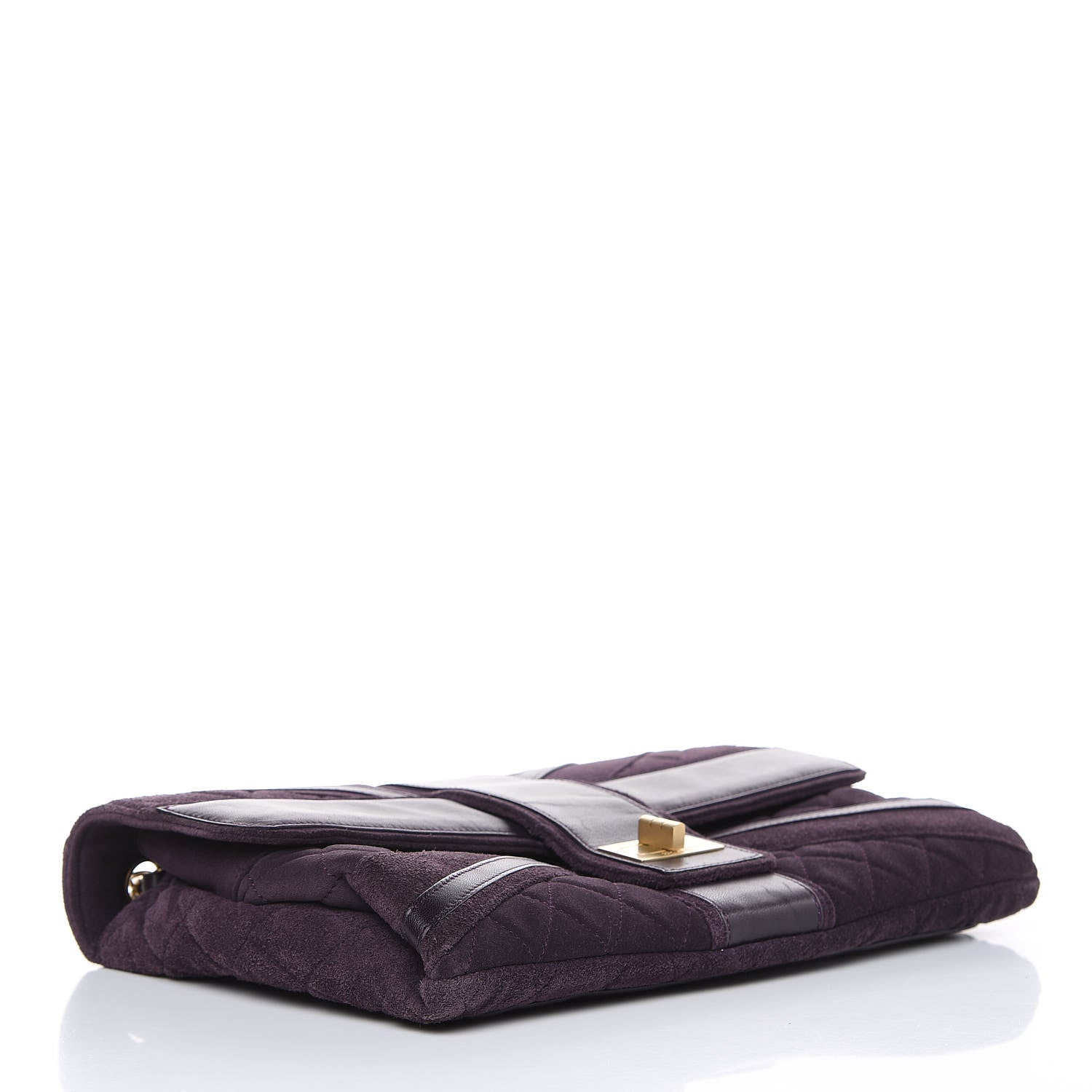 Chanel Suede Union Jack Jumbo Mademoiselle Flap Purple 4 of 14