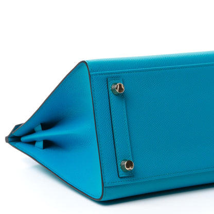Hermes Epsom Birkin Sellier 25 Bleu Frida 6 of 11