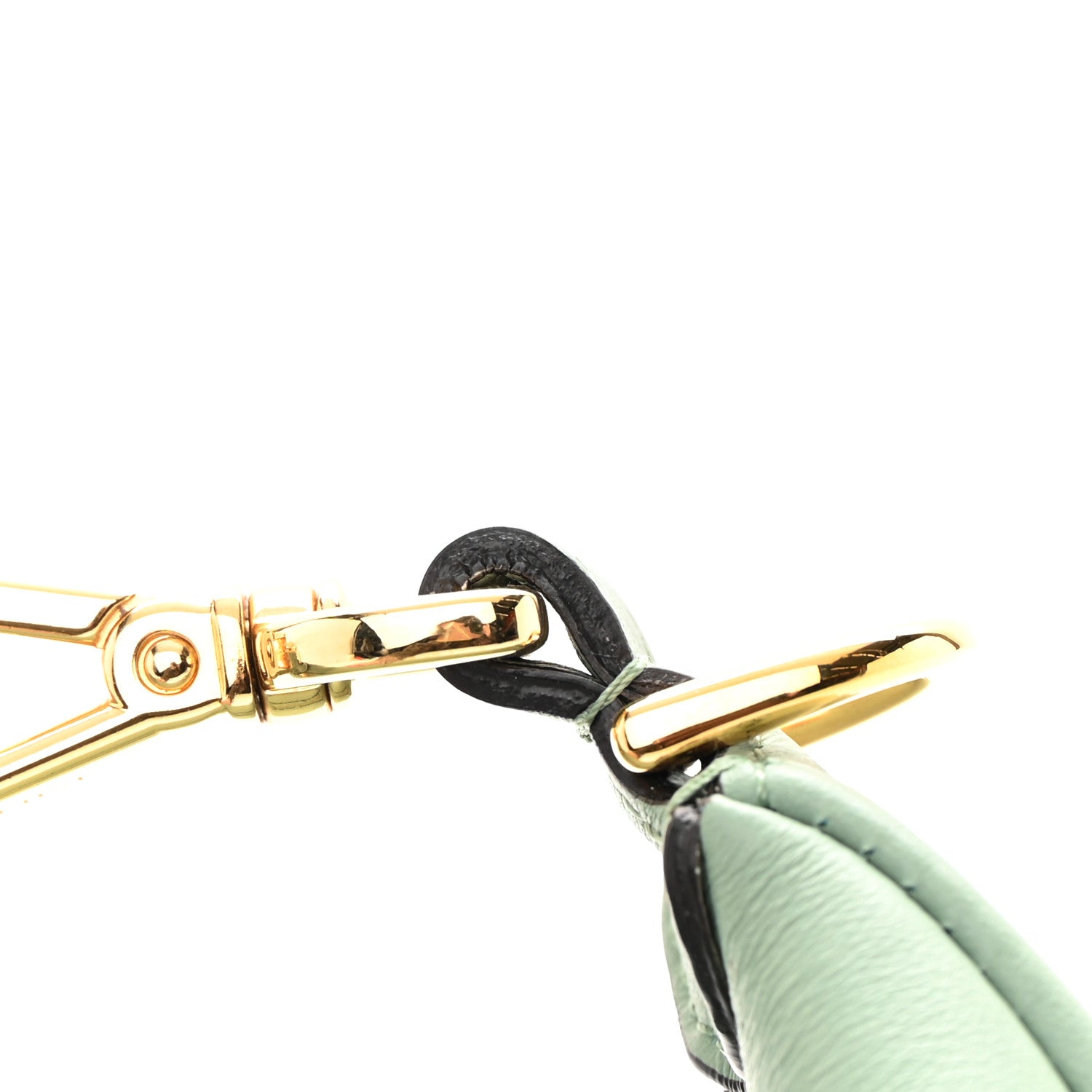 Fendi Vitello Grace New Matte Nano Fendigraphy Hobo Charm Menta 11 of 11