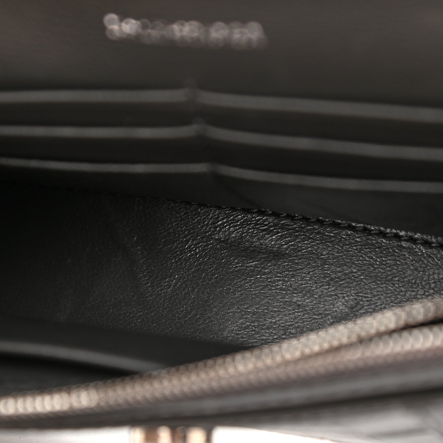 Shiny Calfskin Crocodile Embossed Hourglass Chain Bag Black