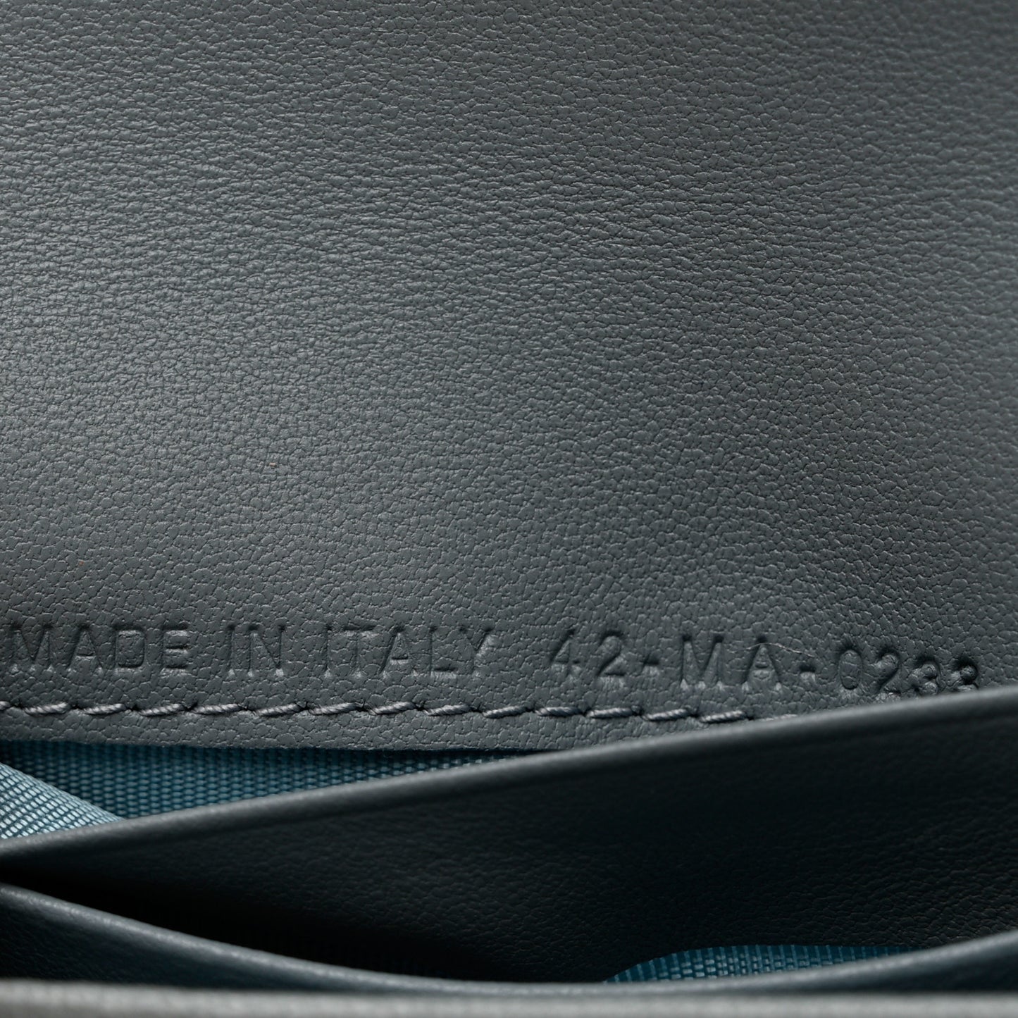 Grained Calfskin Saddle Card Holder Sky Blue