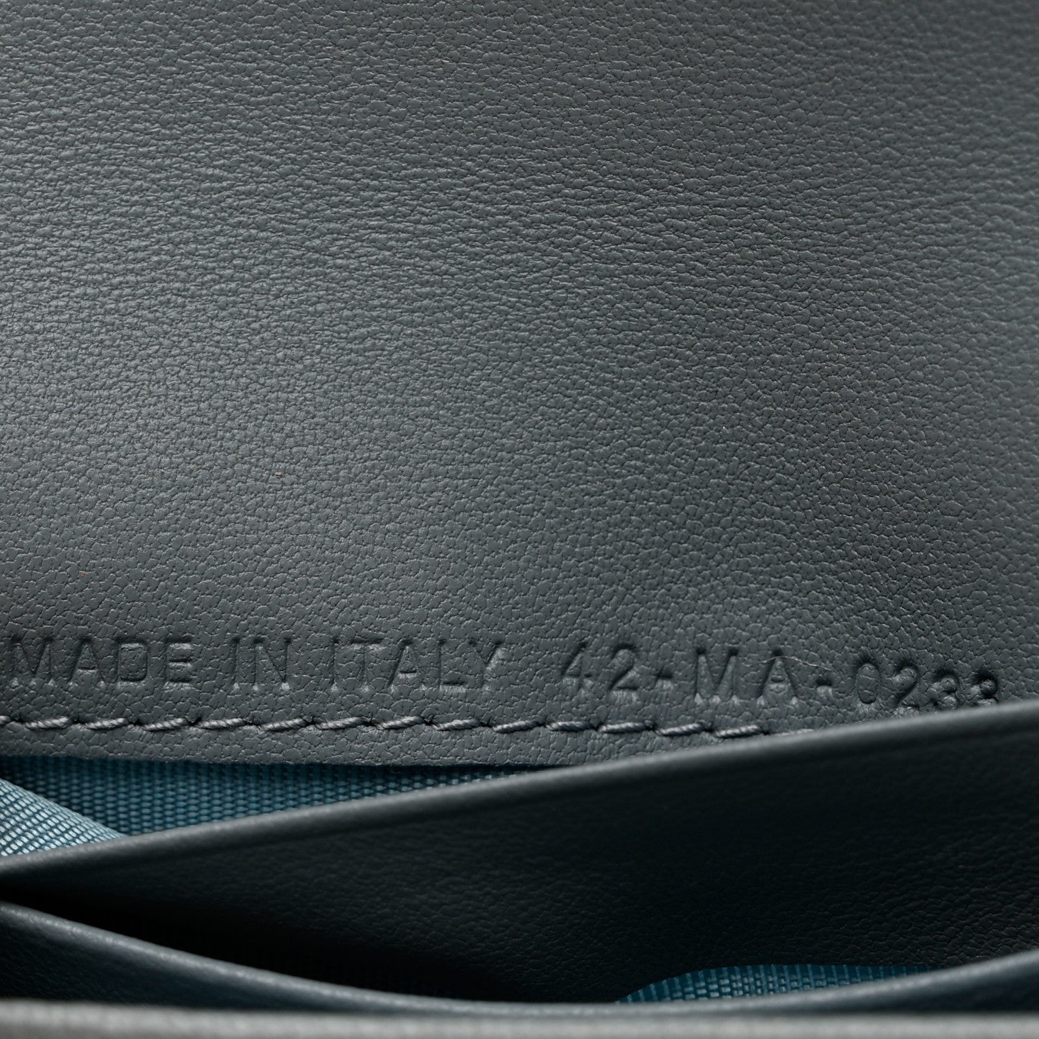 Christian Dior Grained Calfskin Saddle Card Holder Sky Blue 7 of 7