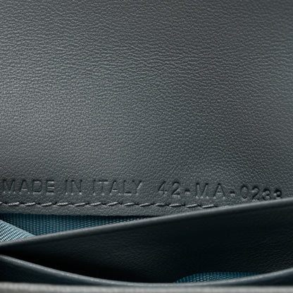 Christian Dior Grained Calfskin Saddle Card Holder Sky Blue 7 of 7