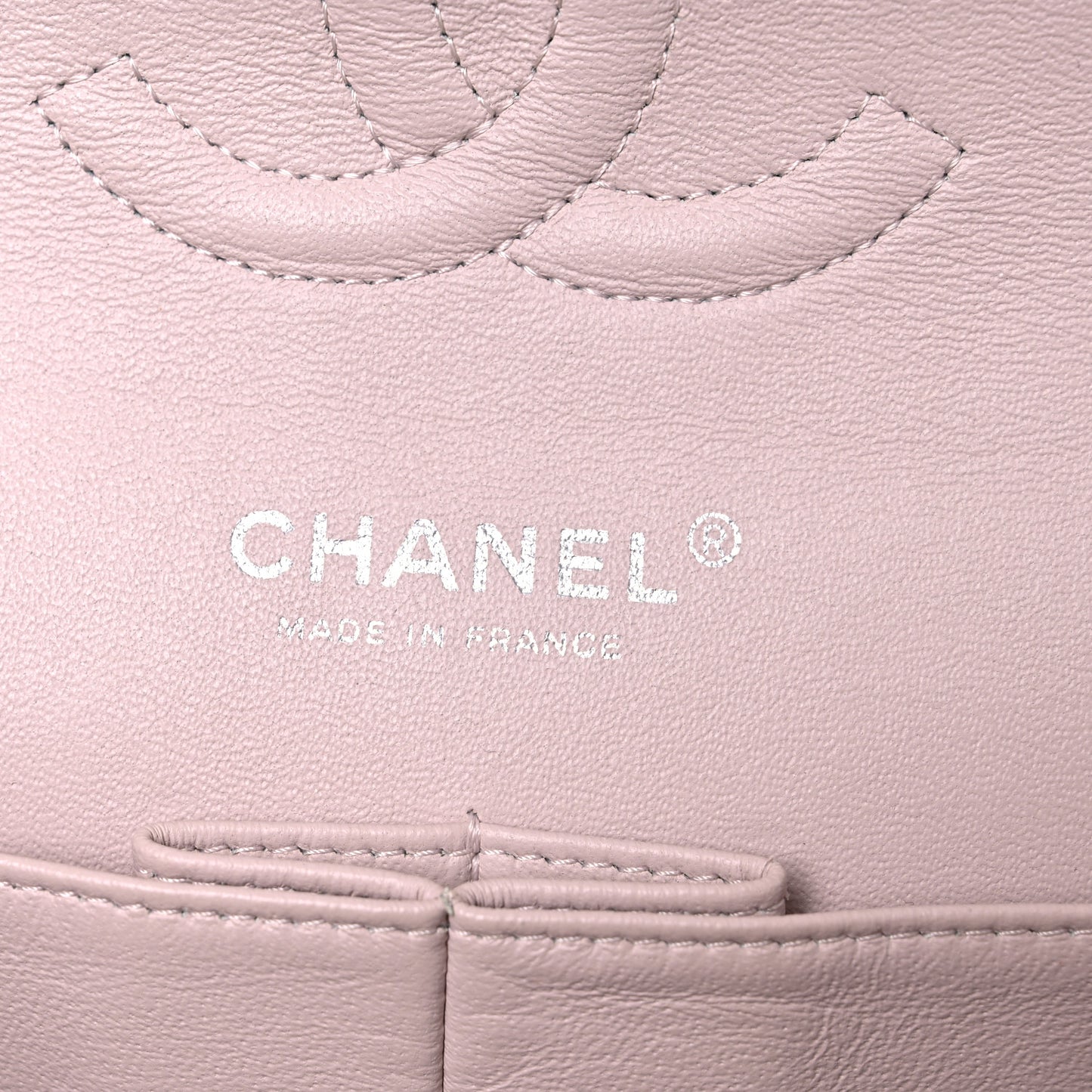 Lambskin Quilted Medium Double Flap Light Pink