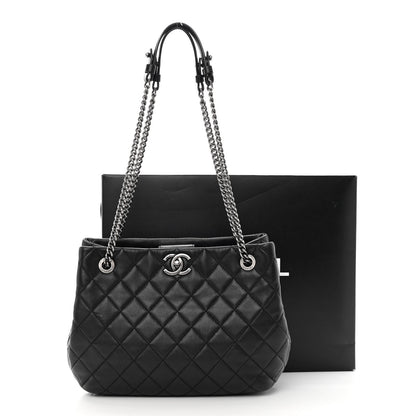 Chanel Lambskin Quilted Accordion Tote Black 16 of 16