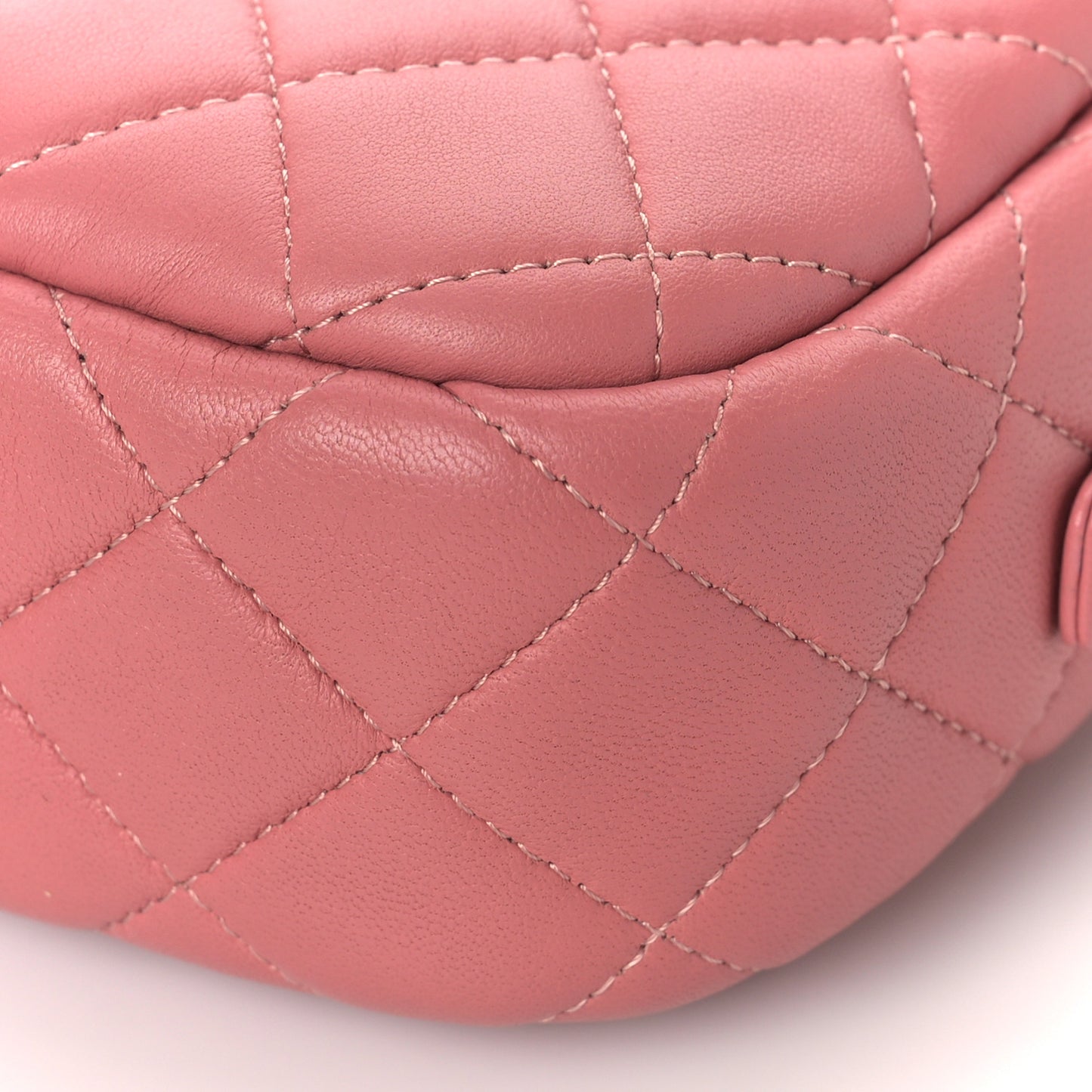 Lambskin Quilted Small Timeless Camera Case Pink