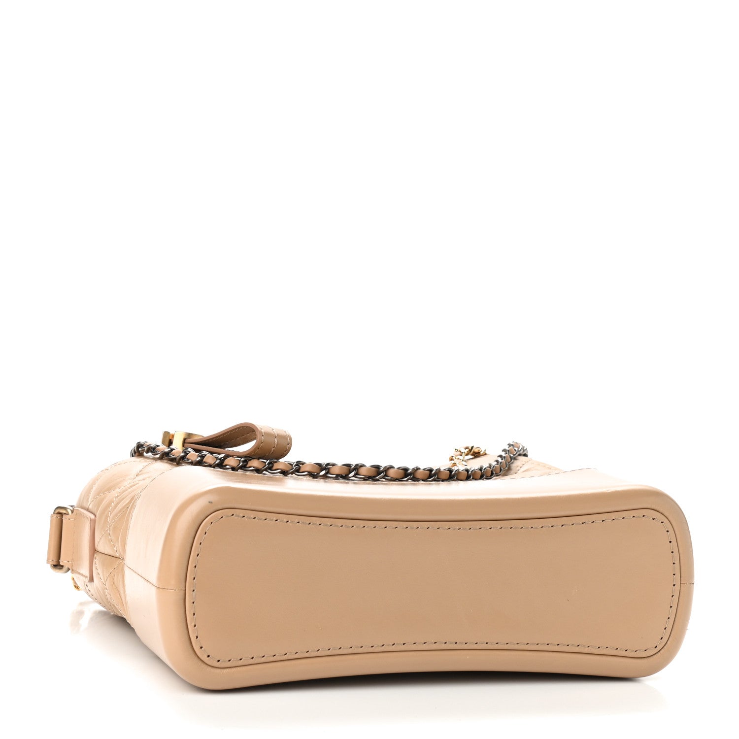 Chanel Aged Calfskin Quilted Medium Gabrielle Hobo Beige 3 of 9