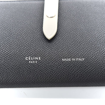 Celine Grained Calfskin Strap Passport Cover Black Chalk 9 of 9