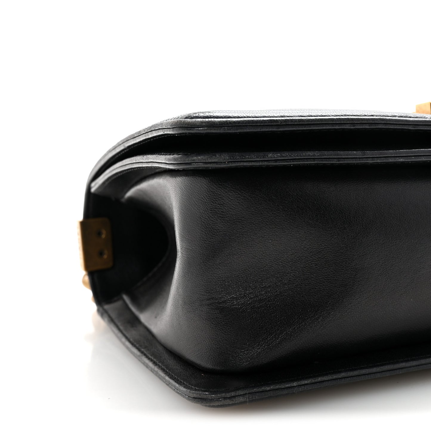 Lambskin Quilted Medium Boy Flap Black