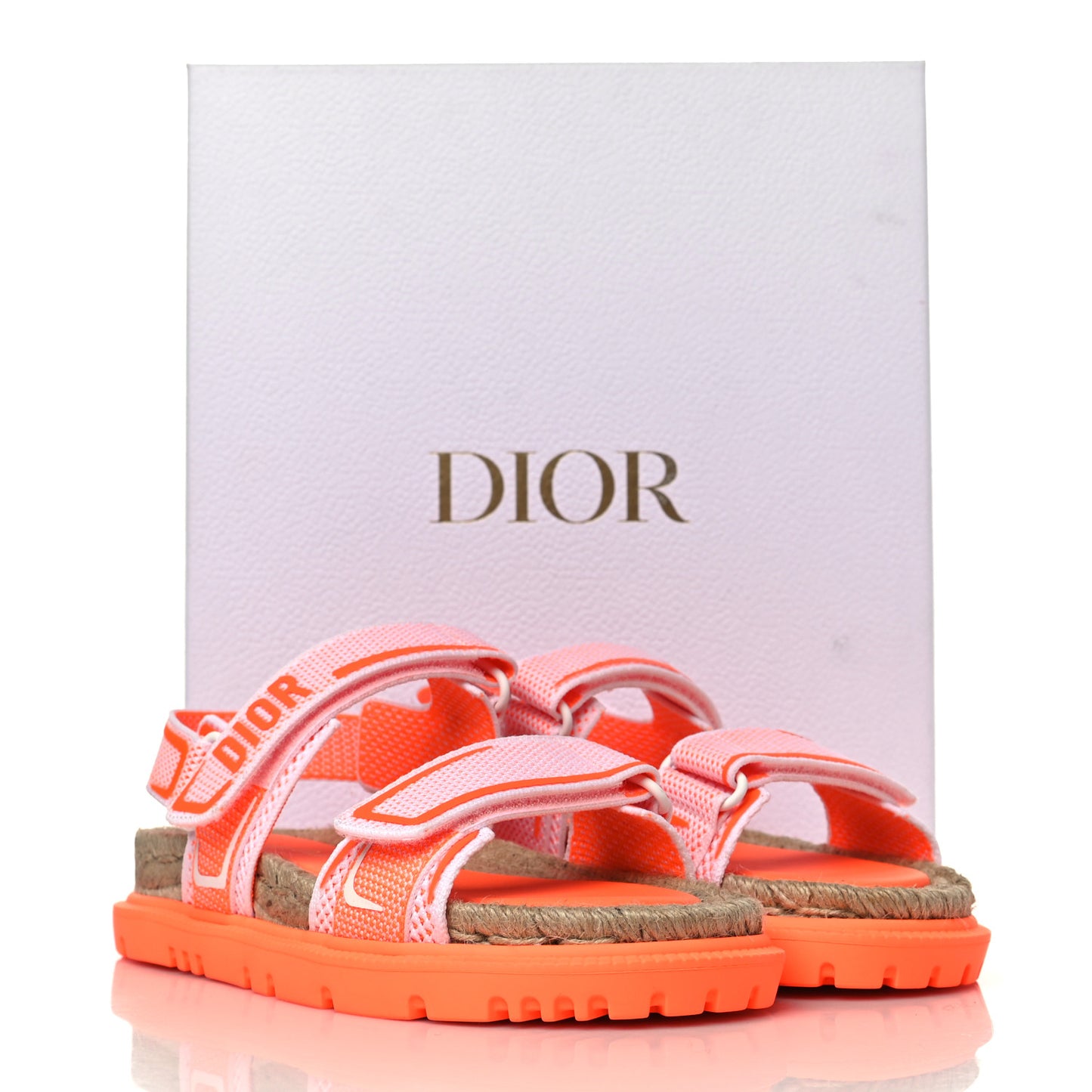 Technical Knit Jute Dioract 10mm Sandals 37 White Orange