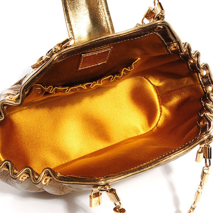 Louis Vuitton Cuir Gold Monogram Embossed Theda PM Bronze 5 of 7