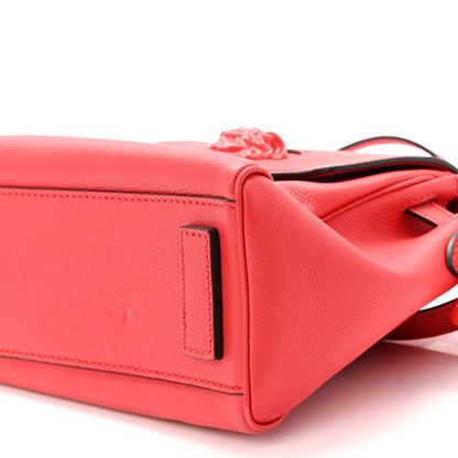 Versace Grained Calfskin Medusa Small Top Handle Handbag Red 9 of 12