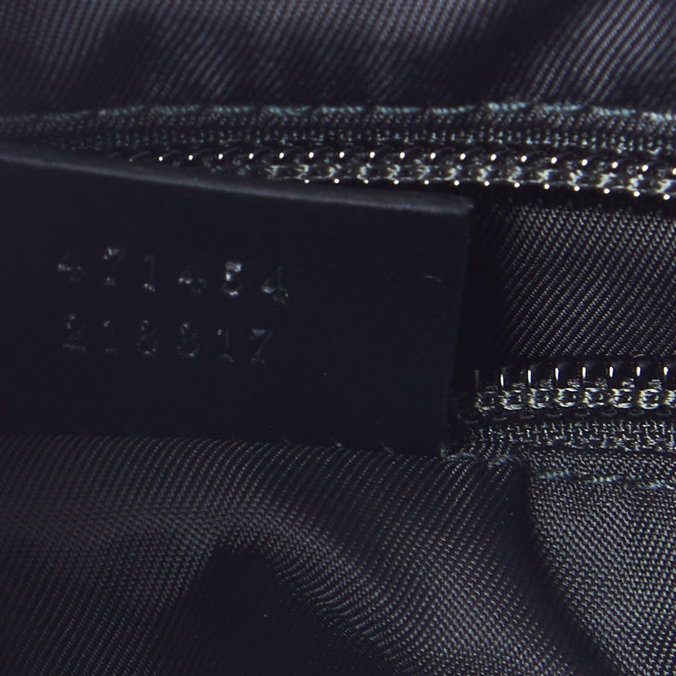 GG Supreme Monogram Web Messenger Bag Black