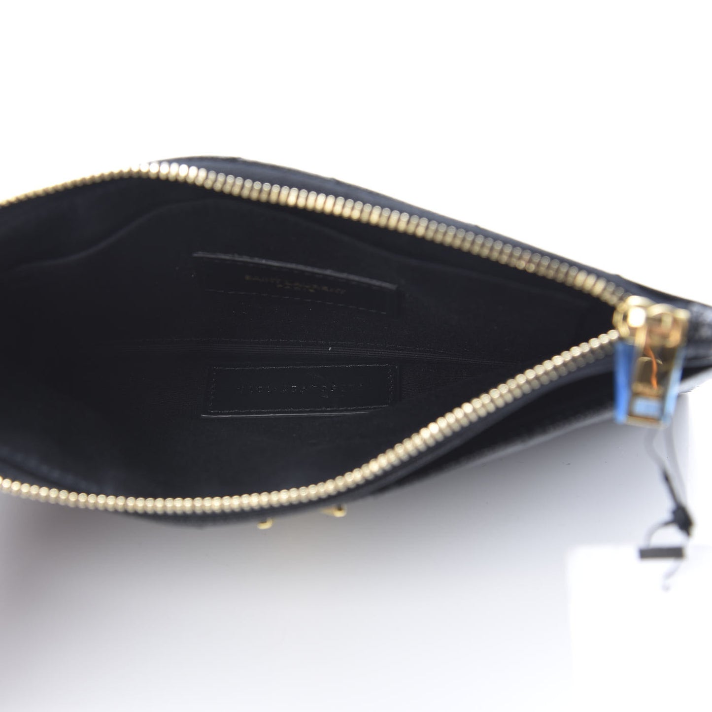 Grain De Poudre Chevron Monogram Bill Pouch Black