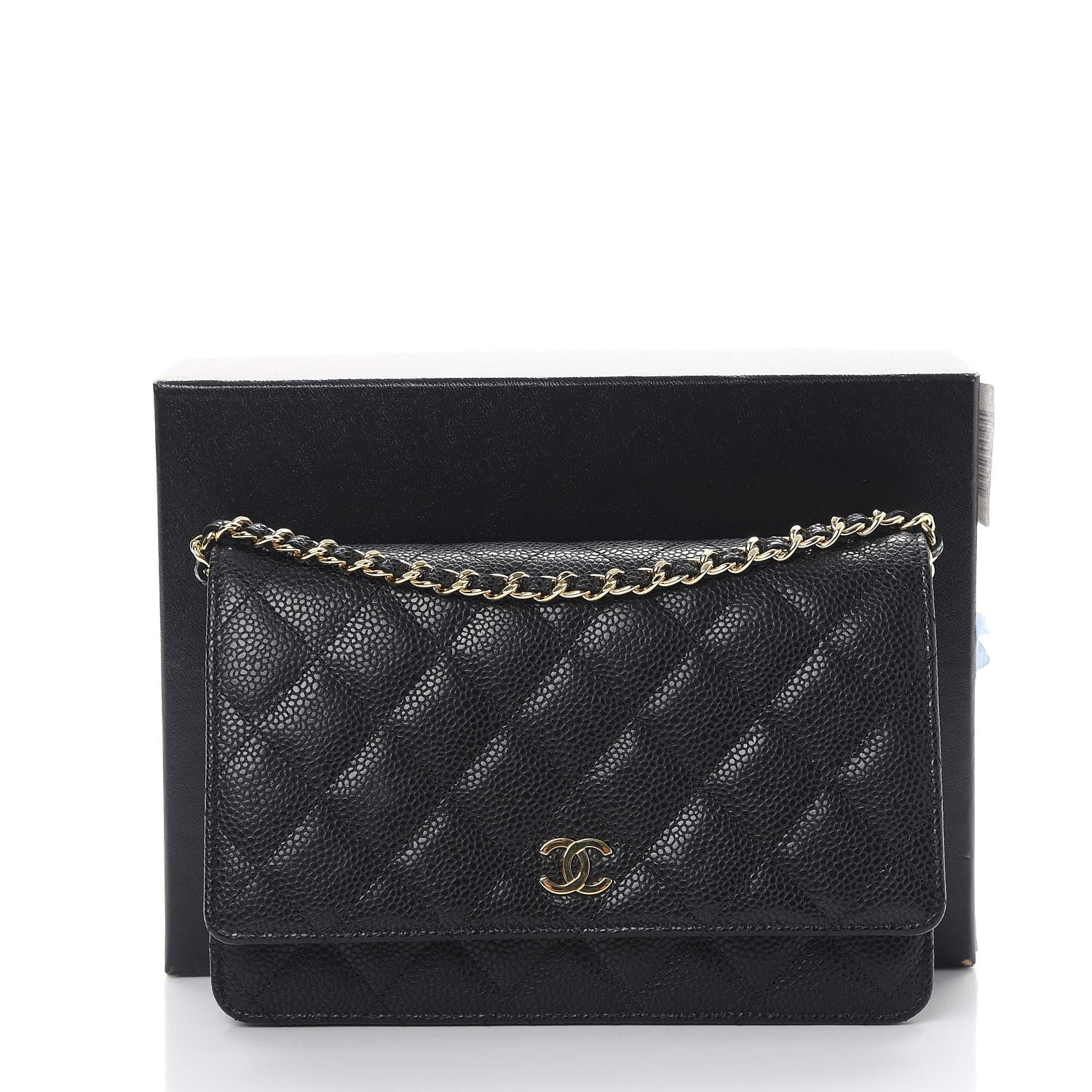 Chanel Caviar Quilted Wallet On Chain WOC Black 9 of 9