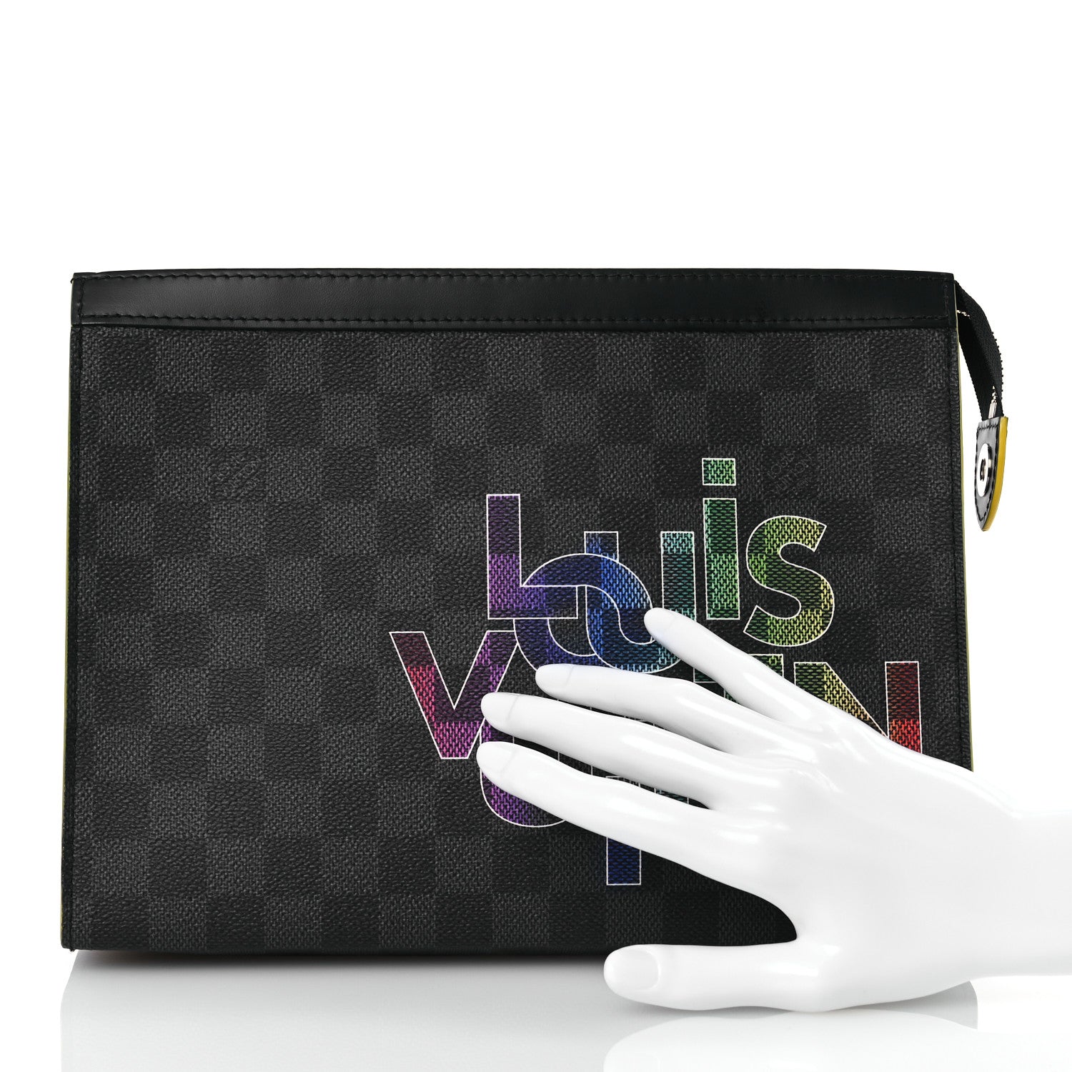 Louis Vuitton Damier Graphite Pochette Voyage MM Yellow 2 of 9