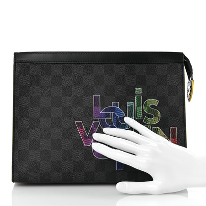 Louis Vuitton Damier Graphite Pochette Voyage MM Yellow 2 of 9
