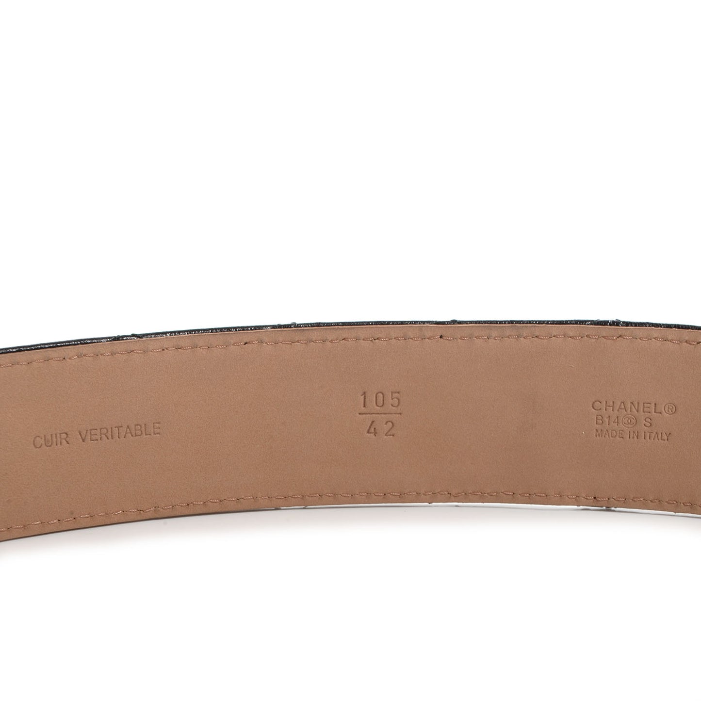 Lambskin Quilted CC Belt 105 42 Black