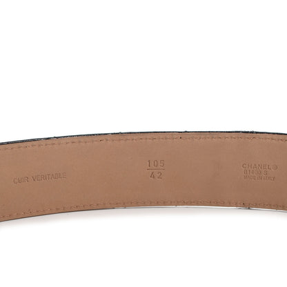 Chanel Lambskin Quilted CC Belt 105 42 Black 3 of 4