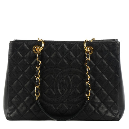 Chanel Caviar Quilted Grand Shopping Tote GST Black 1 of 7