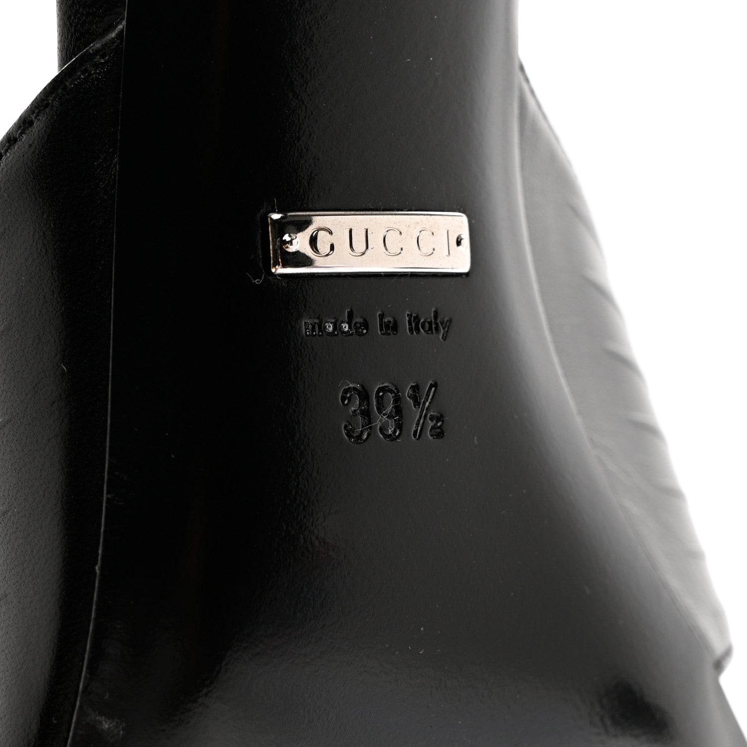 Gucci Nappa Crossover Heel Slide Sandals 39.5 Black 6 of 8